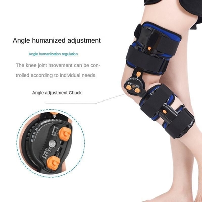 Metalen professionele compressie mouw wrap hinged verstelbare kniebeugel OA dubbele rechtop