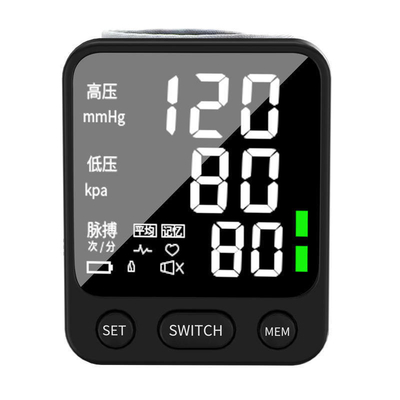 Intelligente drukmeting Draagbare elektronische sphygmomanometer met groot LCD-scherm