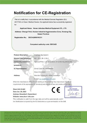 CE-gecertificeerde katheter met dubbele hanger Urinemeter Drainage Collection Bag voor medisch gebruik