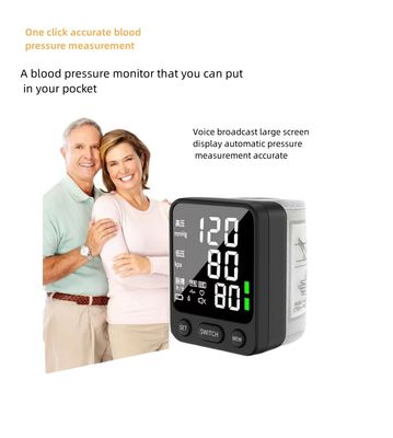Ingebouwde batterij pols slimme armband Digitaal Tensiomtros Sphygmomanometer
