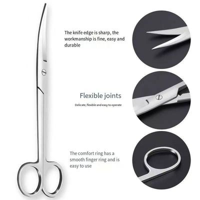 18 cm wegwerp schaar van roestvrij staal voor eigenschappen chirurgische medische instrumenten