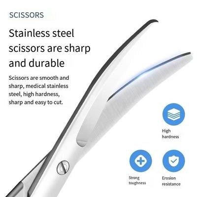 18 cm wegwerp schaar van roestvrij staal voor eigenschappen chirurgische medische instrumenten