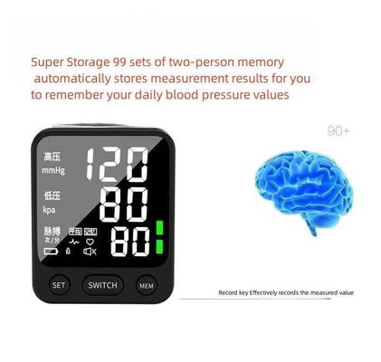 Eenvoudige shuttle-operatie Digitale bloeddrukmeter met intelligente drukstelling