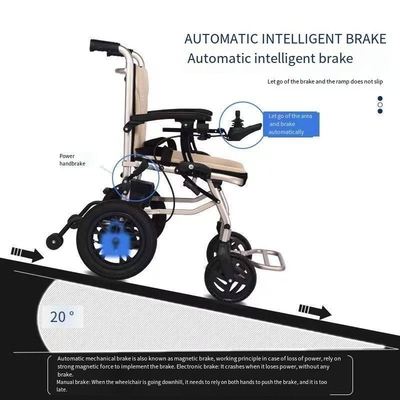 Ontwerp elektrische rolstoel voor gehandicapte reizigers Opvouwbaar Draagbaar en vliegvriendelijk