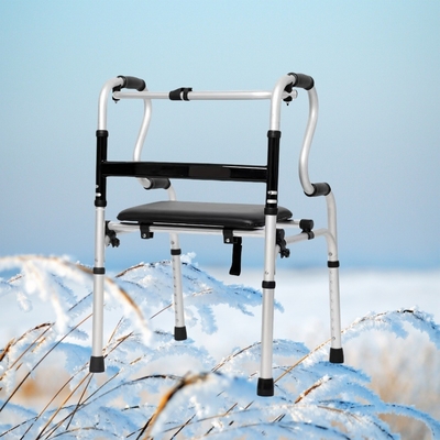 Leder waterdicht rollatorwalker met opvouwbare stoel Klasse I Instrumentenclassificatie