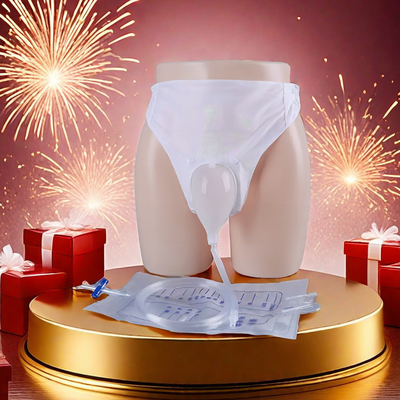 Op maat gemaakte externe urinecatheters Draagbare luxe urinezak 2000 ml voor medisch gebruik
