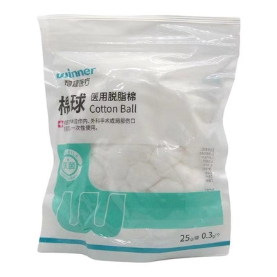 Geraffineerde absorberende medische katoenen ballen Verpakking 100 g Product samenstelling 100% puur katoen