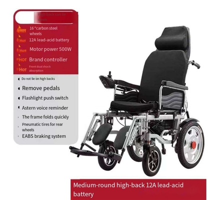 CE ISO 13485 gecertificeerde 500W motorwiel overbrengstoel met hammock laadgewicht 120kg
