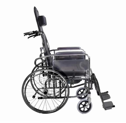 Opvouwbare lichtgewicht rolstoel voor gehandicapten handmatig opvouwbaar en verstelbaar rugleuning
