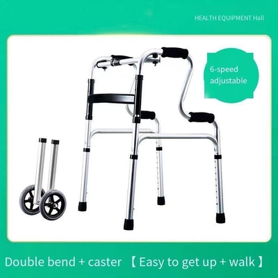 Opvouwbare opvouwbare aluminium wandelstoel voor gehandicapte volwassenen gemaakt van PP-kussens