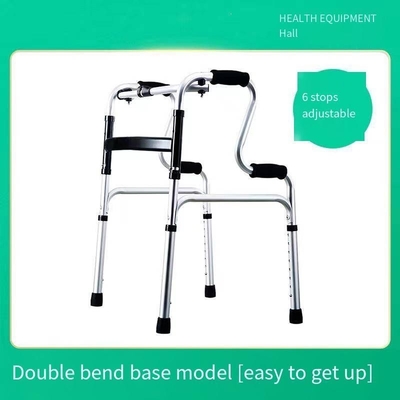 Opvouwbare opvouwbare aluminium wandelstoel voor gehandicapte volwassenen gemaakt van PP-kussens