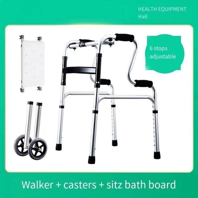 Opvouwbare opvouwbare aluminium wandelstoel voor gehandicapte volwassenen gemaakt van PP-kussens