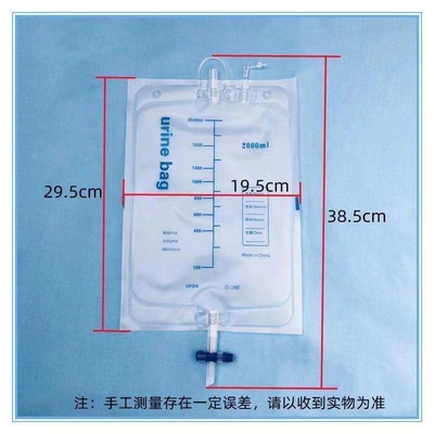2000 ml Urine Drainage Bag met afneembare prestaties en lekbestendig zacht ontwerp