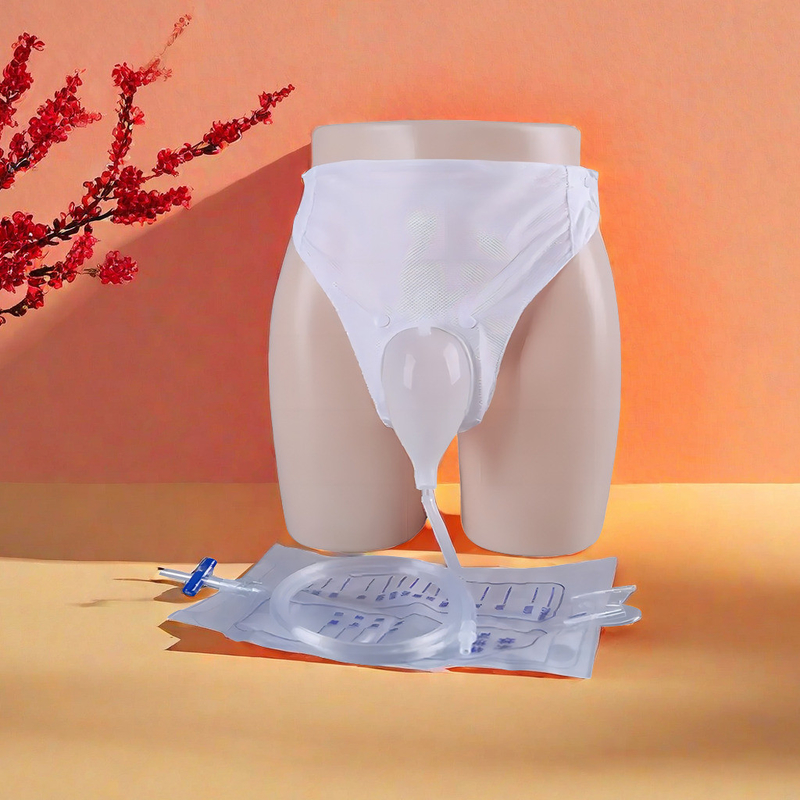 CE-gecertificeerde plastic urine-verzameling met dubbele hanger met urinemeter voor alle seizoenen